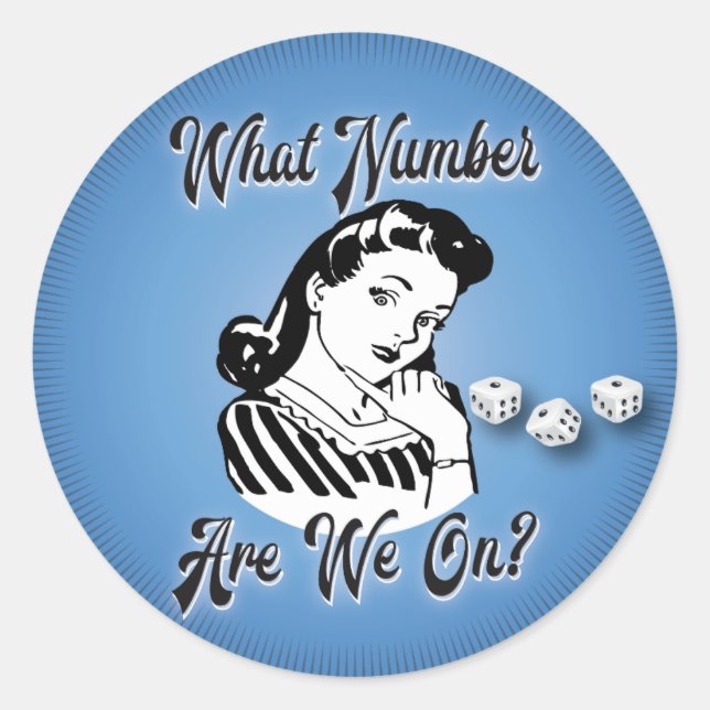 Adesivo Redondo Na Imagem Retroativa Em Que Número Estamos? (Frente)