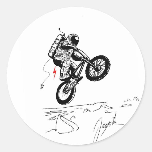 Adesivo Redondo na lua (Frente)