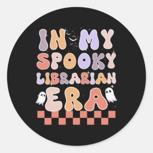 Adesivo Redondo Na Minha Biblioteca Spookarian Era Ghost Halloween