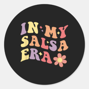 Adesivo Redondo Na Minha Época Salsa Dançando Salsa Engraçado