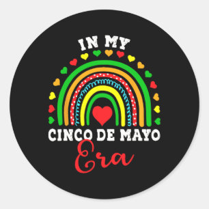 Adesivo Redondo Na Minha Era Cinco De Mayo Nacho Festa de Partido