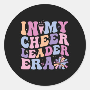 Adesivo Redondo Na Minha Era de Líder de Torcida Cheerleading Líde