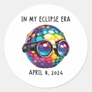 Adesivo Redondo Na Minha Era do Eclipse Solar de 2024