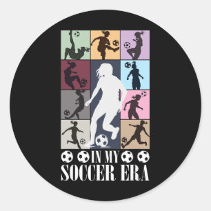Adesivo Redondo Na Minha Era do Futebol Piada Futebol Jogadora Men