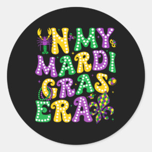 Adesivo Redondo Na Minha Era Mardi Gras Camisas Para Homens Mulher