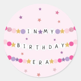 Adesivo Redondo Na minha Festa de aniversário da Era Bracelet de A
