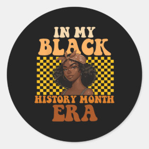 Adesivo Redondo Na Minha História Negra, A Era Do Mês Retrocedeu A