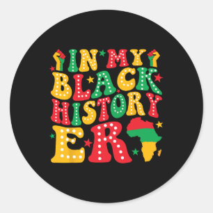 Adesivo Redondo Na Minha História Negra, Na História Negra
