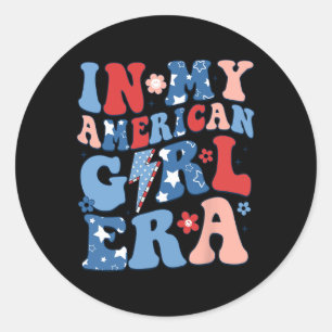 Adesivo Redondo Na Minha Menina Americana No Dia 4 De Julho, Shirt