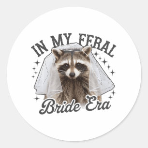 Adesivo Redondo Na minha noiva Feral Era Raccoon