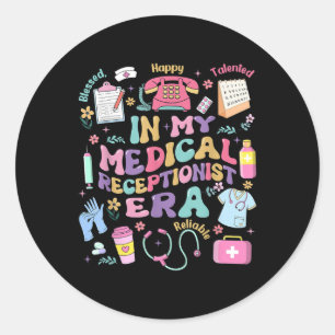 Adesivo Redondo Na Minha Recepcionista Médica Era Recepcionista Na