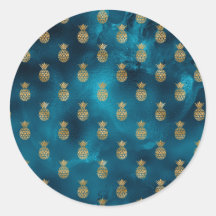 Na moda Chic Elegante Dourado Shell Teal