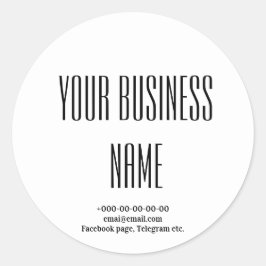 Adesivo Redondo na moda de café, padaria, restauração, estilo rico