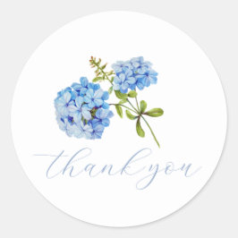 Adesivo Redondo Na moda Hydrangea Obrigado Vinheta de Casamento
