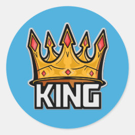 Adesivo Redondo Na moda King Crown Sticker