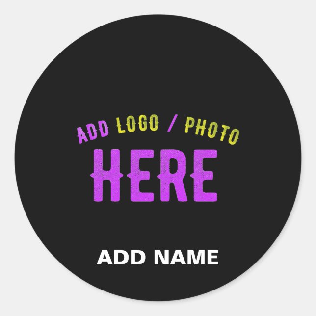 ADESIVO REDONDO NA MODA MODERNO PERSONALIZÁVEL NEGRO VERIFICADO CO (Frente)