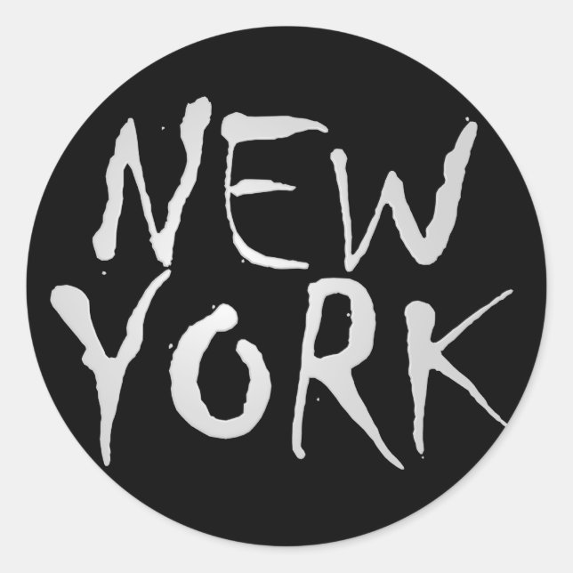 Adesivo Redondo Na moda New York Sticker (Frente)
