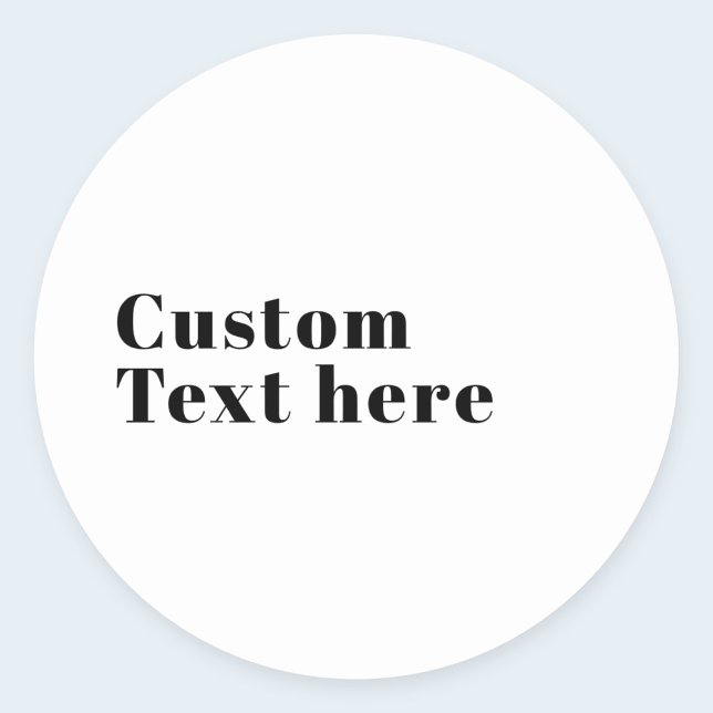 Adesivo Redondo Na moda Retro Modern Lettering | Preto editável (Criador carregado)