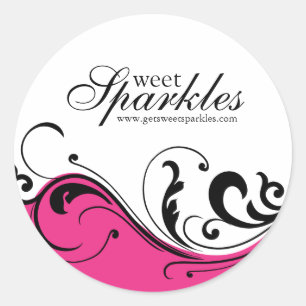 Adesivo Redondo Na moda Scroll Packaging Stickers