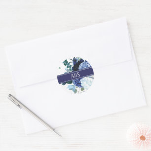 Adesivo Redondo Na moda Soft Indigo e Casamento Azul