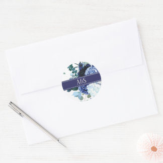 Adesivo Redondo Na moda Soft Indigo e Casamento Azul