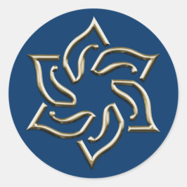 Adesivo Redondo Na moda Star de David