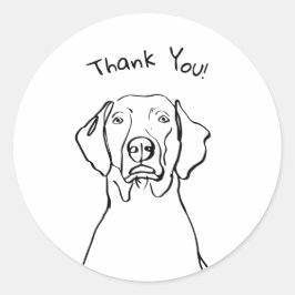 Adesivo Redondo Na moda Weimaraner: Seu Texto, Seu Estilo