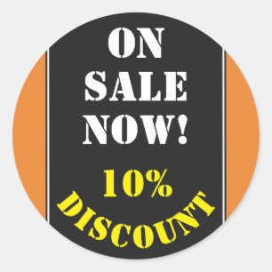 Adesivo Redondo "NA VENDA AGORA!" De "etiqueta redonda do DISCONTO