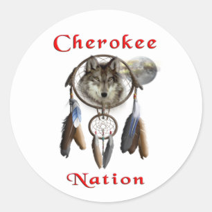 Adesivo Redondo Nação Cherokee
