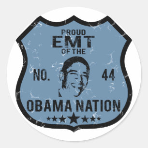 Adesivo Redondo Nação de EMT Obama