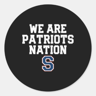 Adesivo Redondo Nação De Logotipo Dos Patriotas Do Sul De Parkersb