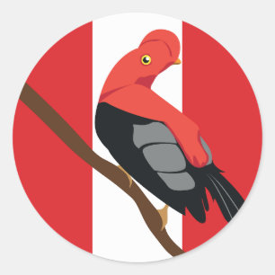 Adesivo Redondo Nação Peruana Tunki, na Andeia do Peru