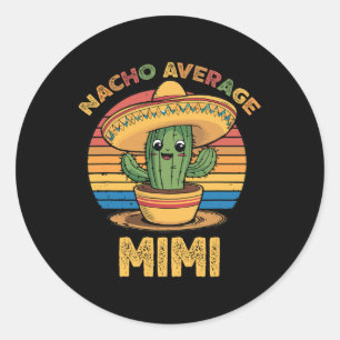 Adesivo Redondo Nacho Average Mimi Correspondência Mexicana Cinco