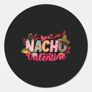 Adesivo Redondo Nacho do Dia dos Namorados Com Sombrero México