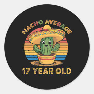 Adesivo Redondo Nacho Média 17 anos Cinco de Mayo 17.