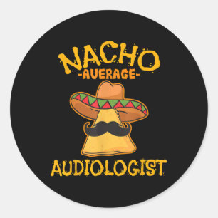 Adesivo Redondo Nacho Média Audiologista Cinco De Mayo Fiesta