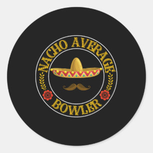 Adesivo Redondo Nacho Média Bowler Cinco De Mayo Boliche Mexicano