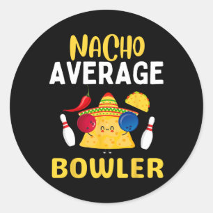 Adesivo Redondo Nacho Média Bowler Cinco De Mayo Boliche Mexicano