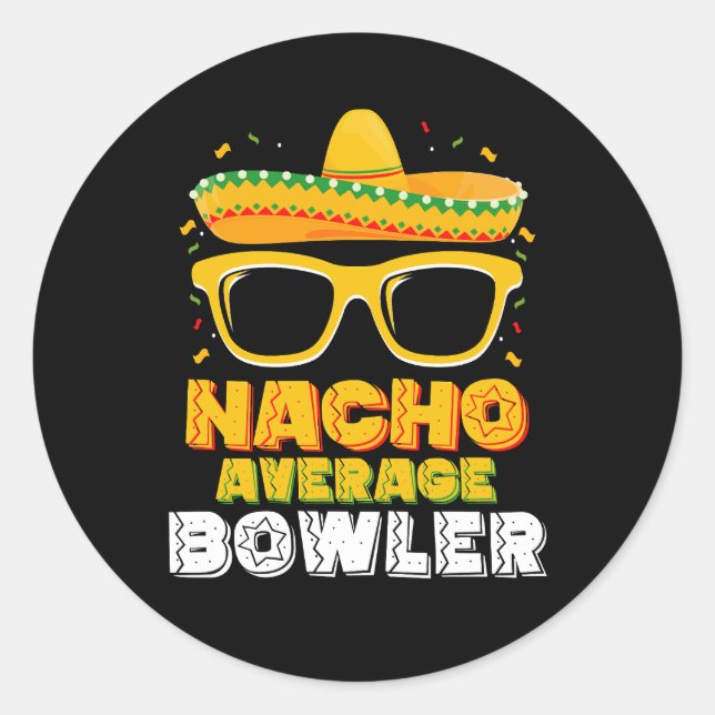 Adesivo Redondo Nacho Média Bowler Cinco De MayoNacho Média Bo (Frente)