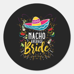 Adesivo Redondo Nacho Média Bride Cinco De Mayo Mexicano Fiesta