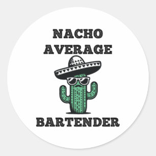 Adesivo Redondo Nacho Média Byrtender Mexicano Cinco De Mayo
