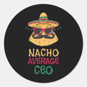 Adesivo Redondo Nacho Média Ceo Cinco De Mayo