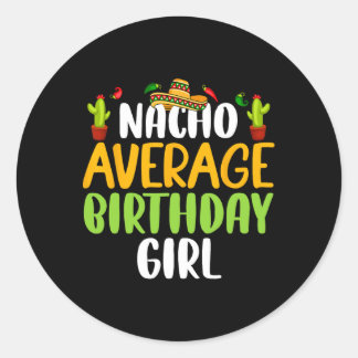 Adesivo Redondo Nacho Média de Aniversário Cinco de Mayo Correspon