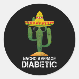 Adesivo Redondo Nacho Média de Camisetas de Sensibilização para Di