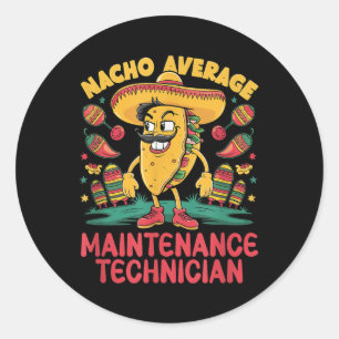 Adesivo Redondo Nacho Média de Manutenção Cinco De Mayo