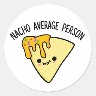 Adesivo Redondo Nacho Média de Pessoa Ficheira Custa Nacho Pun