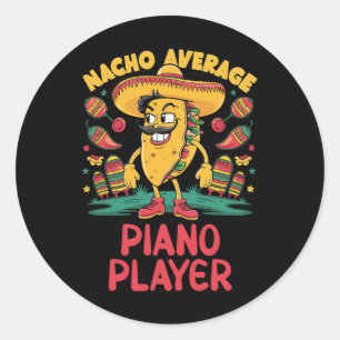 Adesivo Redondo Nacho Média do Piano Cinco De Mayo Mexicano P