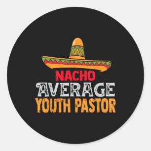 Adesivo Redondo Nacho Média dos Jovens Pastores Cinco De Mayo Mexi
