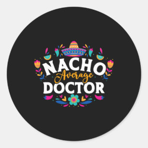 Adesivo Redondo Nacho Média Doutor Cinco De Mayo Matchin Mexicano