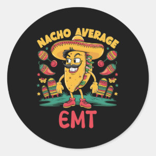 Adesivo Redondo Nacho Média Emt Cinco De Mayo Emergência Mexicana